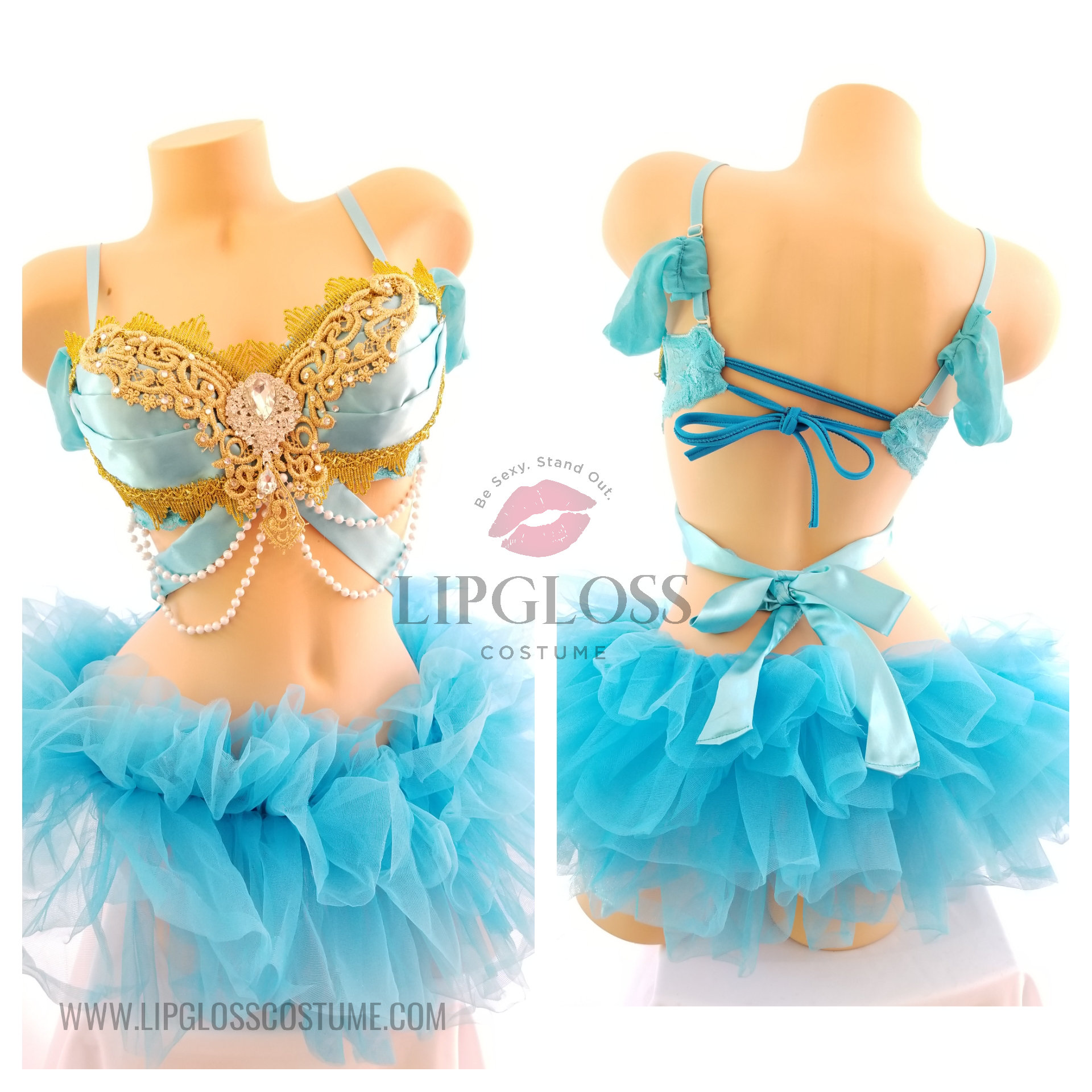 Blue Jasmine Princess Rave Outfit Rave Wear Festival 