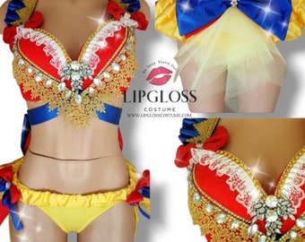 Snow White Rave Costume, Rave Outfit, Festival Clothes, Storybook Princess, Dance Wear, EDC Outfit, Rave Costume, Custom Sexy