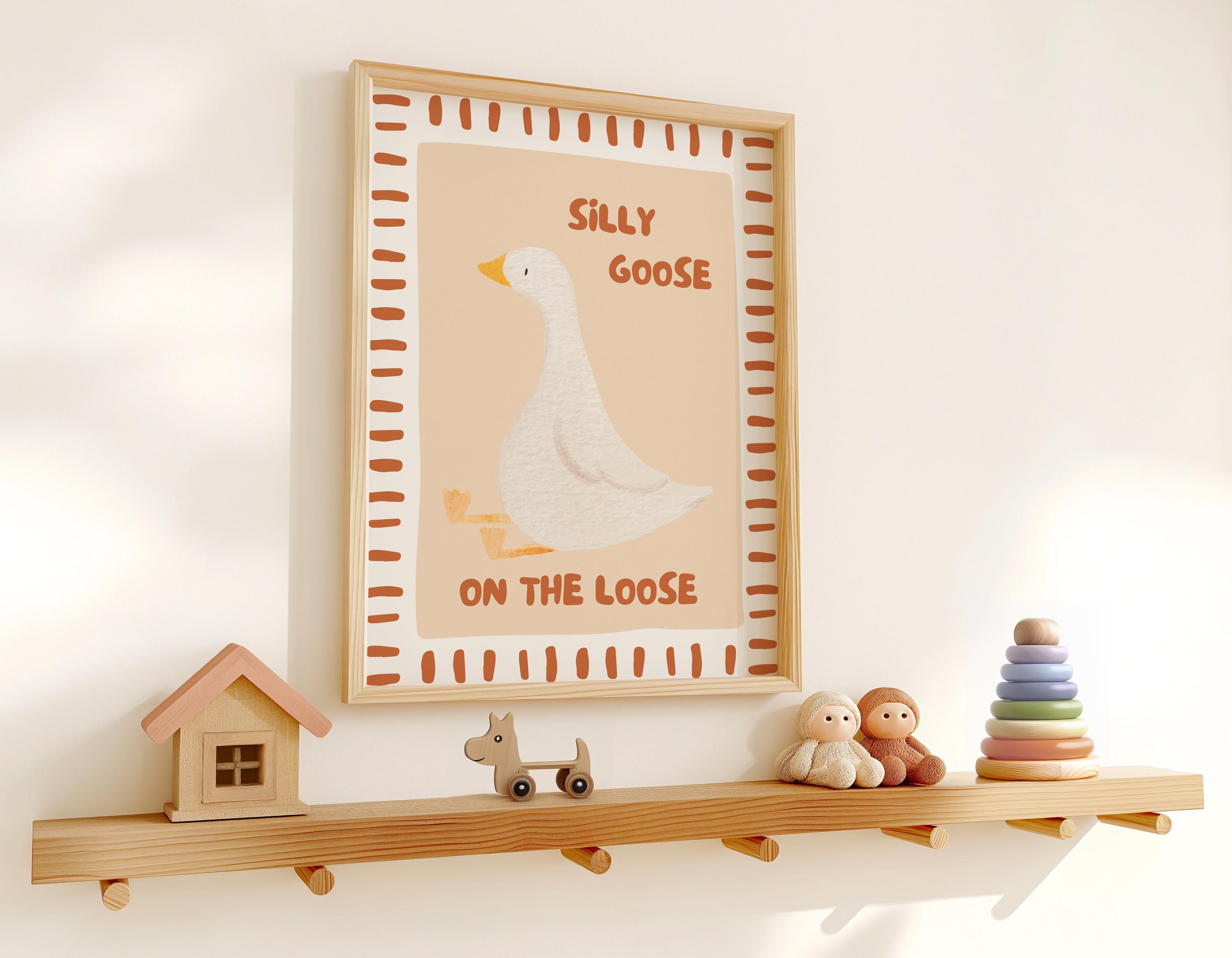 Silly Goose Nursery Art Print: Playroom Decor (digital Download) - Etsy