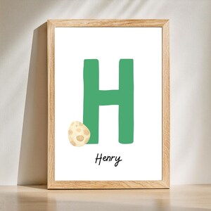 Personalized Dinosaur Name Print | Custom Boys Nursery Art | Dinosaur Kids Room Decor | Big Boys Room Art | Newborn Gift