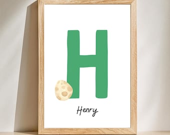 Personalized Dinosaur Name Print: Custom Nursery Decor (Digital Download)