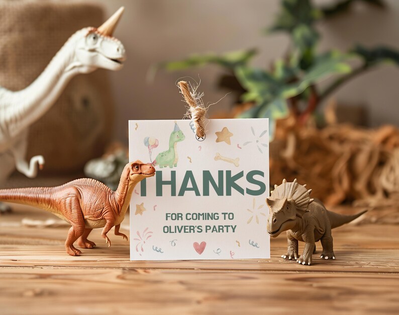 Dinosaur Birthday Party Bundle: Editable Invitation, Sign, Tag (digital ...