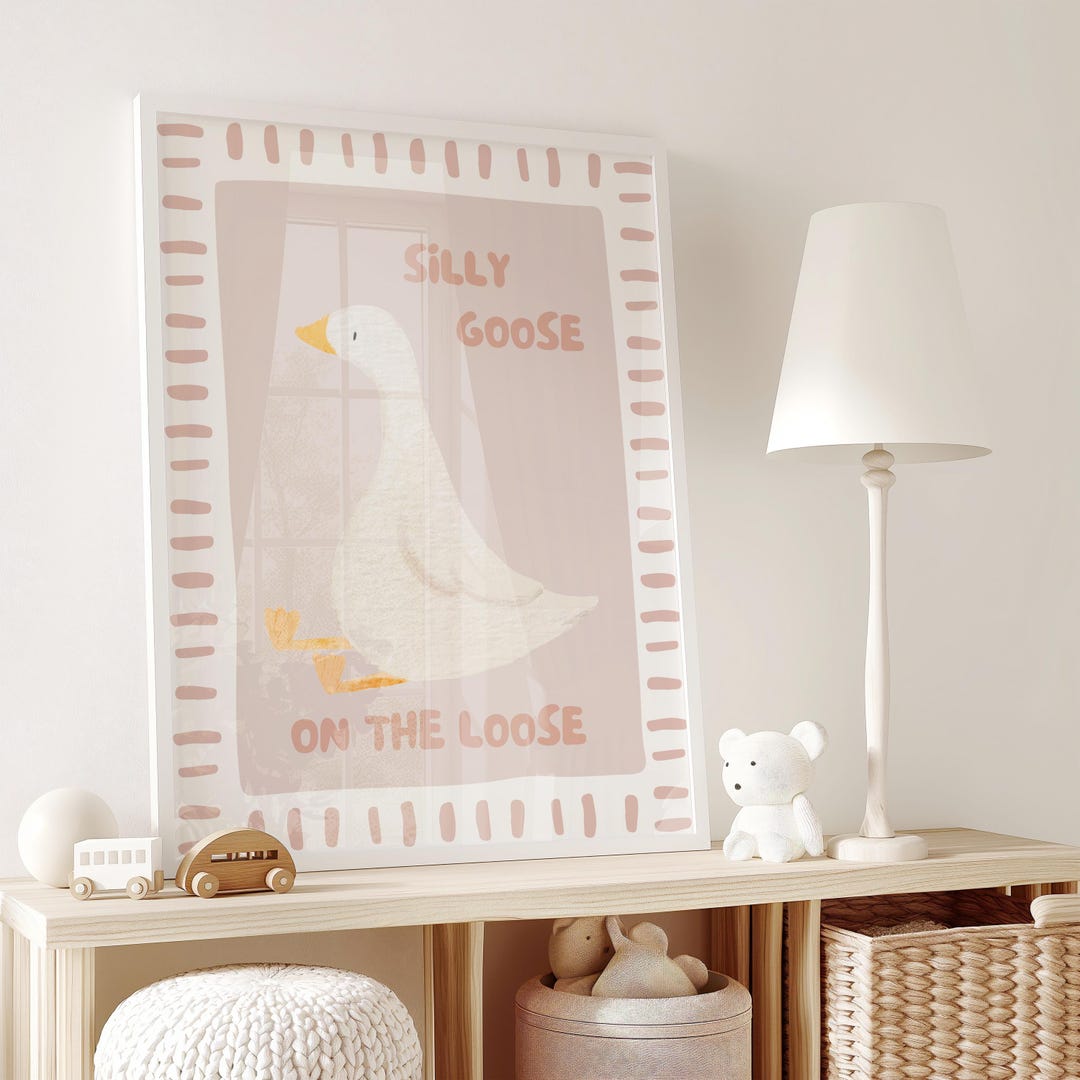 Silly Goose Nursery Print: Playroom Wall Art (digital Download) - Etsy