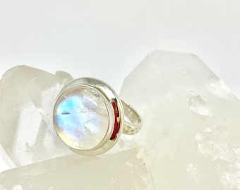 Moon Beam Saucer Ring