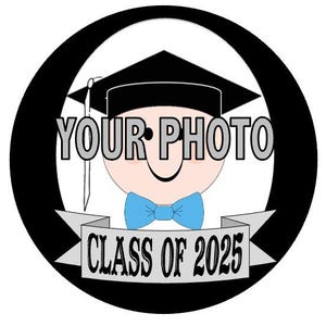Class of 2025, Personalized button, graduation picture, graduation party,  graduation cap, Senior 2025, 2 1/4 inch Graduation pinback button