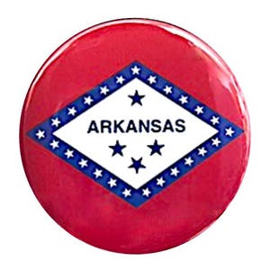Arkansas State Flag Pin, Arkansas flag button, state flag button, state button, Arkansas badge, Arkansas button, Arkansas pin, 2 1/4 in pin