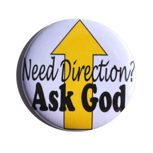 Christian Button nodig richting? Vraag God religieuze pin christelijke knop de knop van de 2 1/4 inch