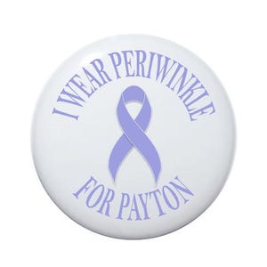 Esophageal Cancer, Awareness ribbon, Periwinkle ribbon, Esophageal Cancer awareness, cancer support ribbon 2 1/4 inch button
