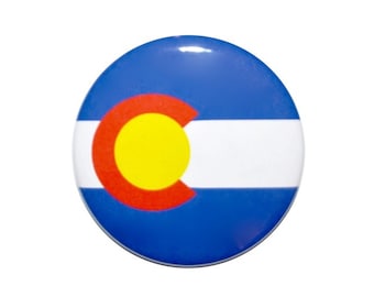 State Flag Pin Colorado flag state flag button State pin state button Colorado badge Colorado button Colorado pin 2 1/4 inch pin back