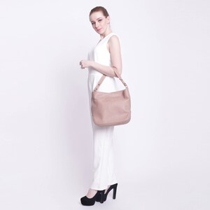 Leather Tote Bag, Hobo Bag with Regulated Handle Adjustable Straps, Leather Large Tote, Shoulder Hippie Bag for Woman, Birthday Gift for Her