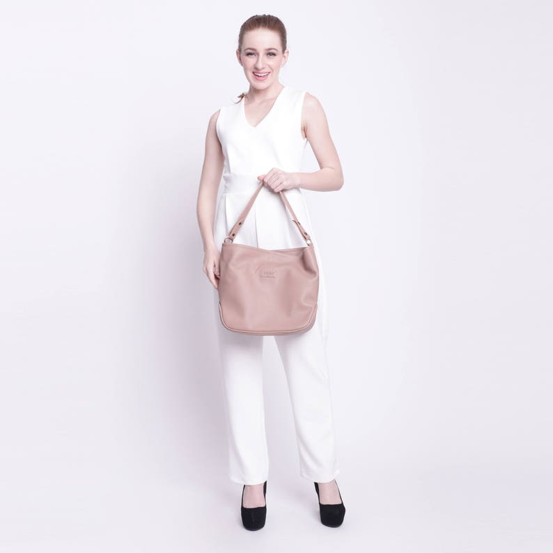 Leather Tote Bag, Hobo Bag with Regulated Handle Adjustable Straps, Leather Large Tote, Shoulder Hippie Bag for Woman, Birthday Gift for Her