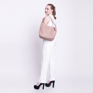 Leather Tote Bag, Hobo Bag with Regulated Handle Adjustable Straps, Leather Large Tote, Shoulder Hippie Bag for Woman, Birthday Gift for Her