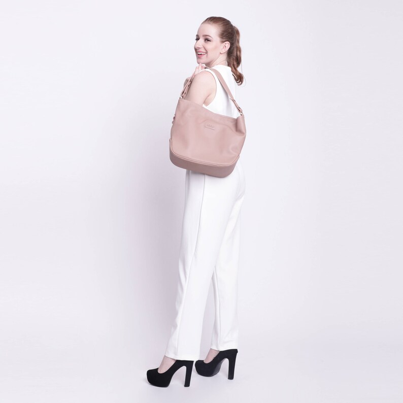 Leather Tote Bag, Hobo Bag with Regulated Handle Adjustable Straps, Leather Large Tote, Shoulder Hippie Bag for Woman, Birthday Gift for Her