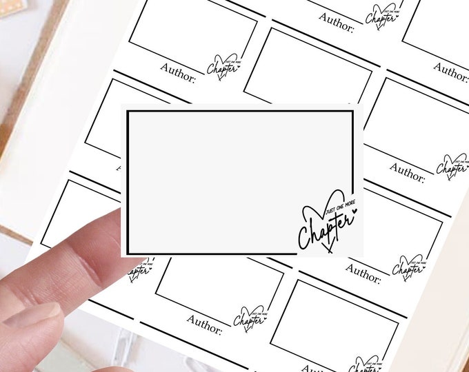 Just One More Chapter // Book Plate Stickers - Full Sheet