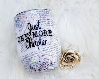 Tumbler // Stainless Steel // Premium // Book Page // Just One More Chapter