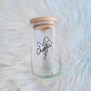 16oz Can Shape Glass // DISHWASHER SAFE // Just One More Chapter