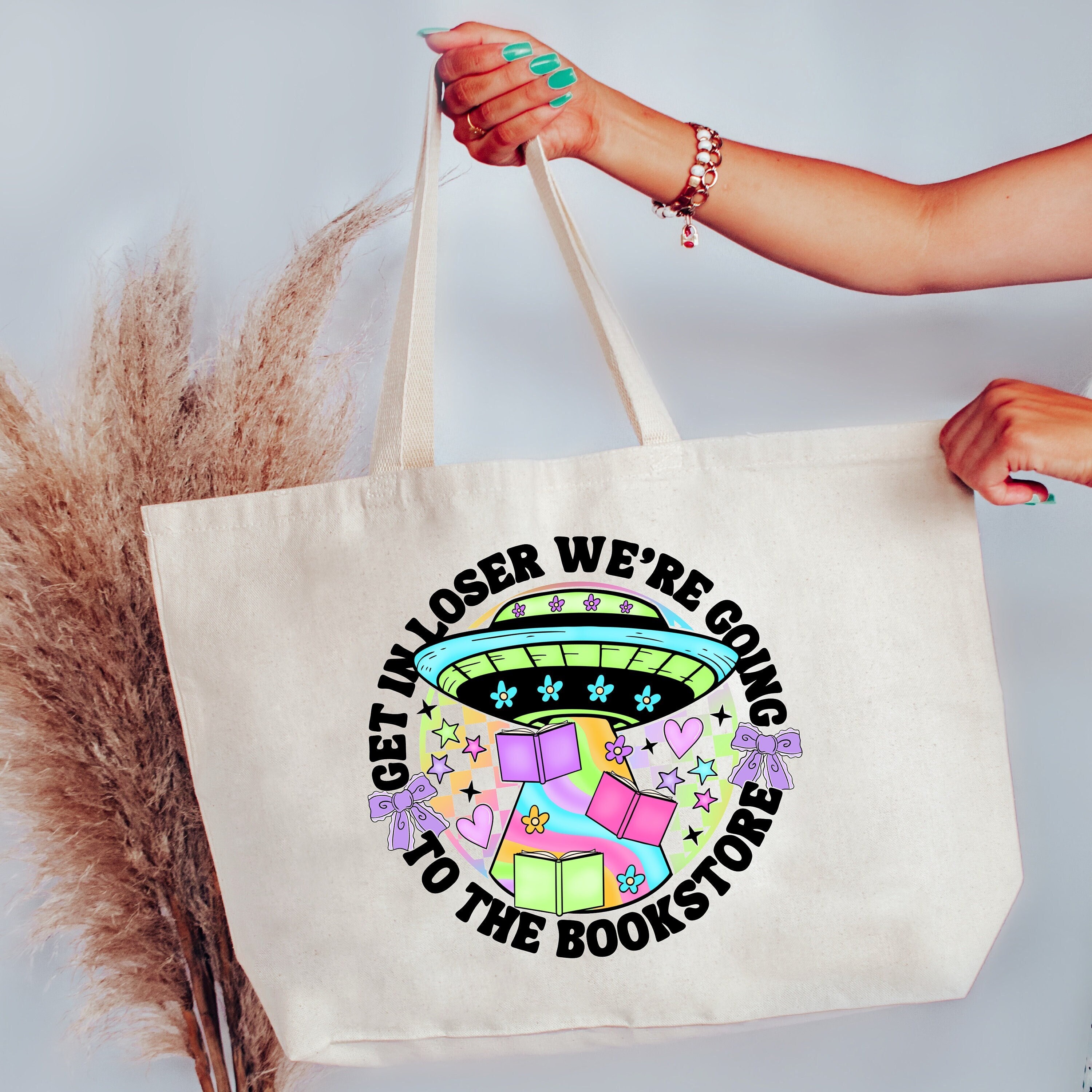 Canvas Tote Get in Loser We re Going to the Bookstore Etsy UK