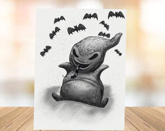 Nightmare baby Christmas oogly print