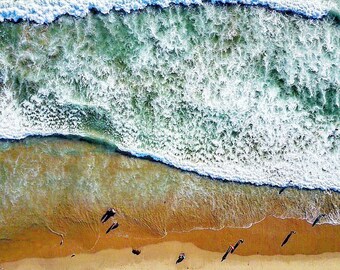 Waves meet beach