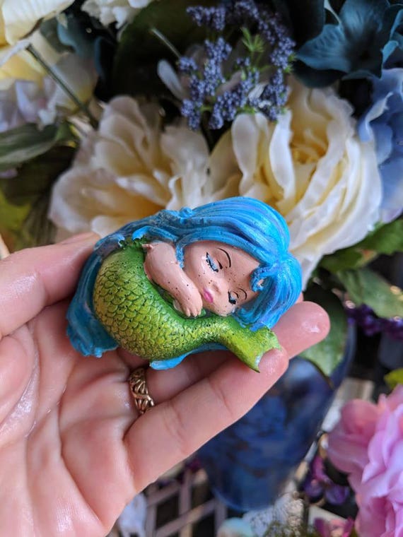 Mermaid Figurine Hand Made Little Mermaid Fish Tank Decor Etsy