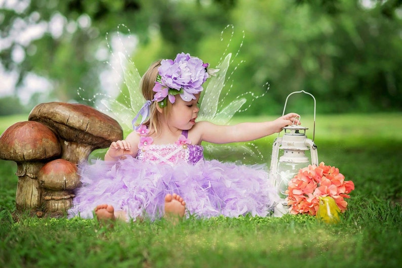 Fairy tutu dress,purple lavender pink fairy tutu dress Fairytale fairy wings,fairy birthday,feather tutu dress,feather dress,fairy costume