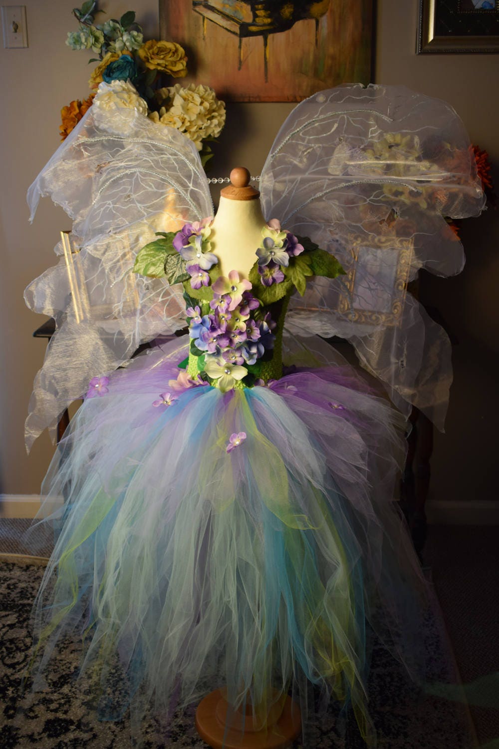 Fairy costume dress spring woodland flower fairy dress fairy | Etsy