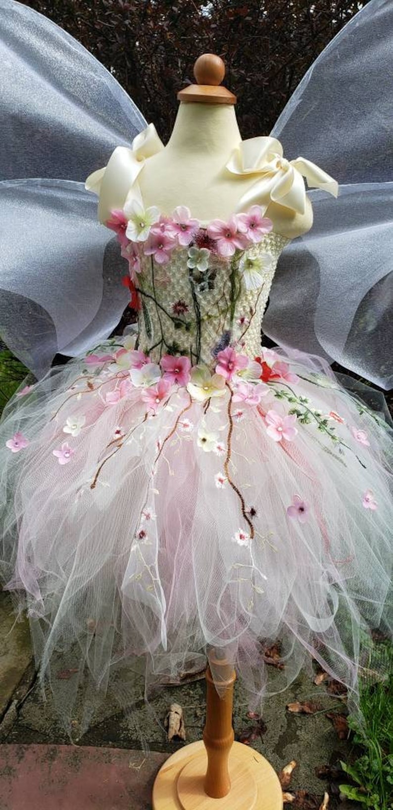 Fairy tutu dressIvory flower fairy dresscostume Fairytale | Etsy