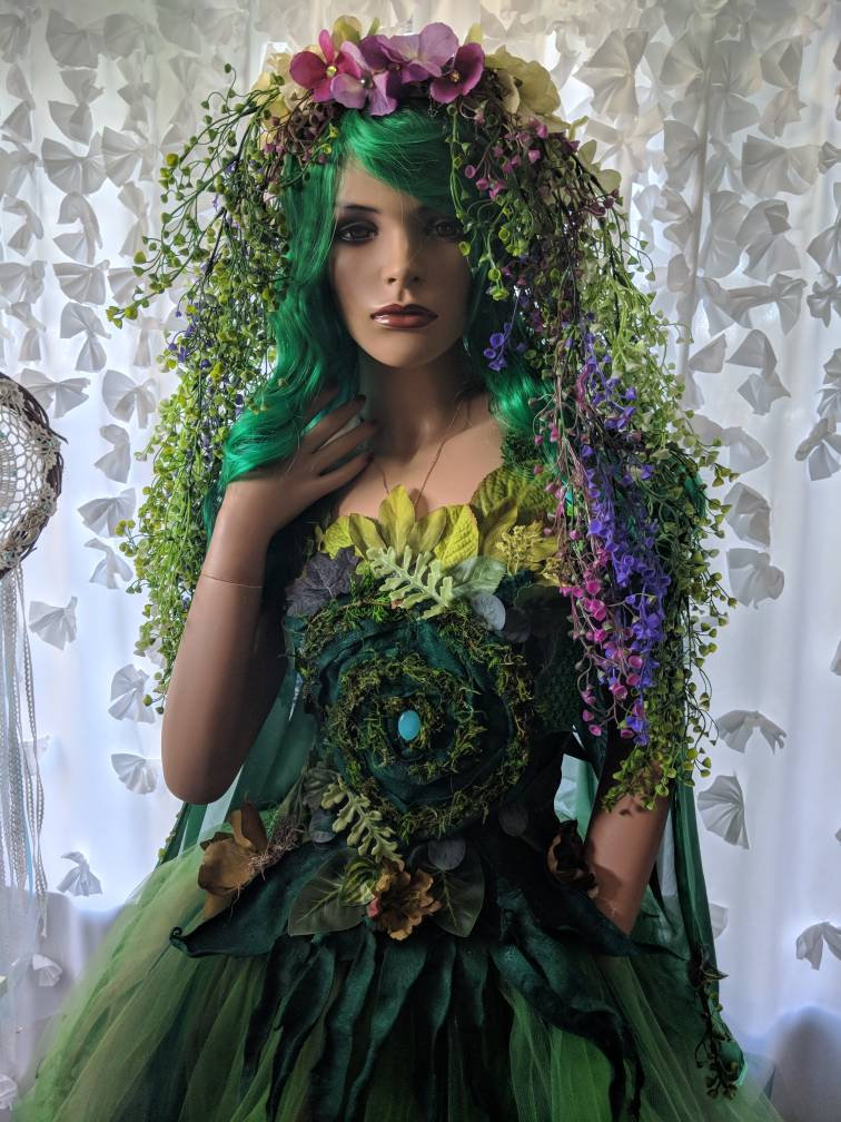 Déesse De La Terre 2 Lettres Costume de mère nature Tafiti robe costume de Gaia déesse | Etsy