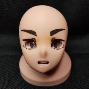 OOAK Custom Face-up Smart Doll Head -- Hinata
