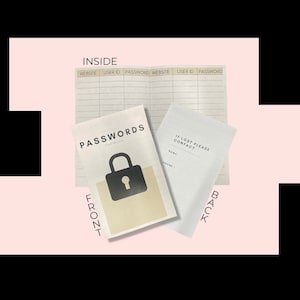 Password Book Printable