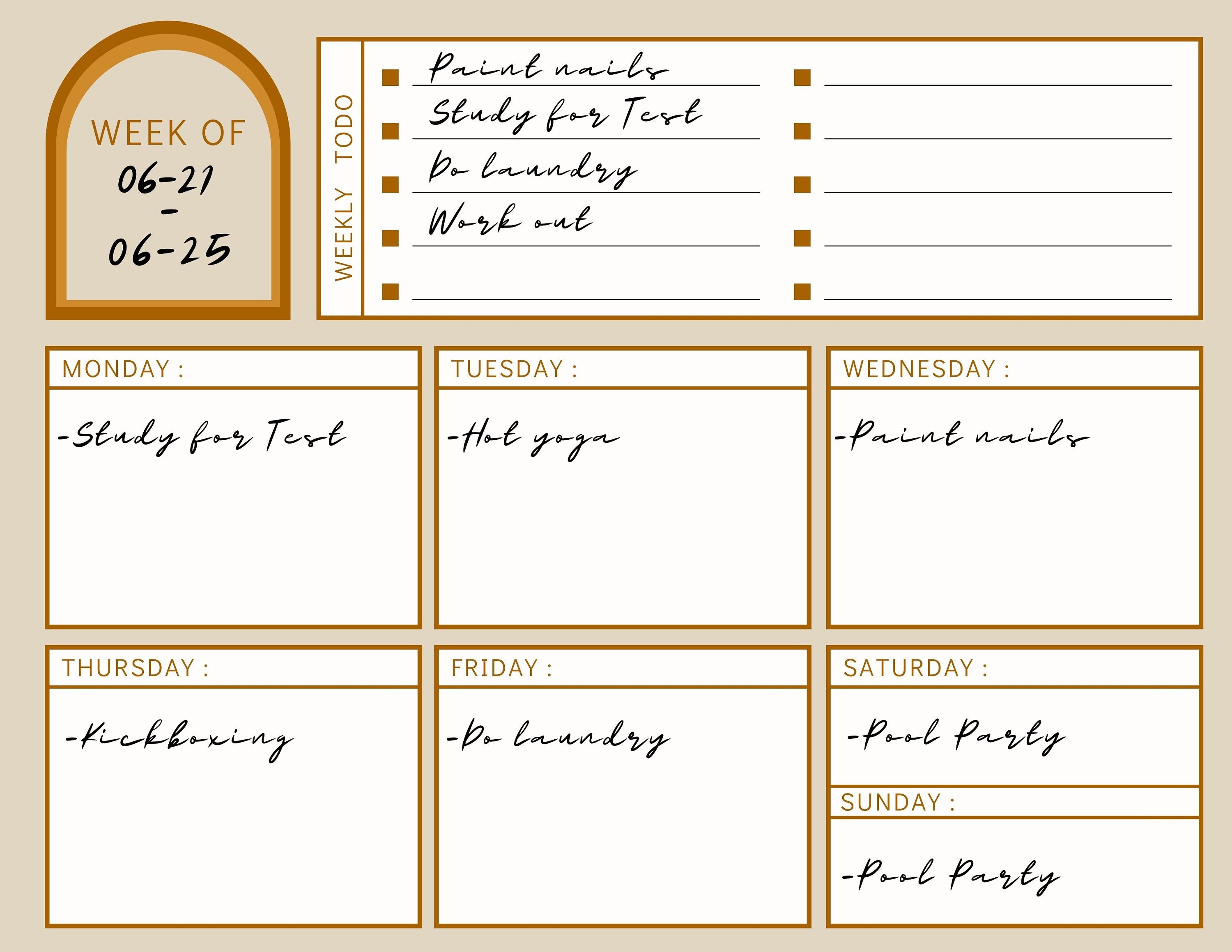 daily todo daily todo