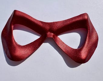 Red Metallic Superhero Mask