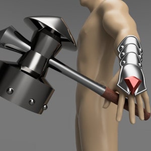 Megaton Hammer & Gauntlets Legend of Zelda inspired Armor STL / 3D Printable Files
