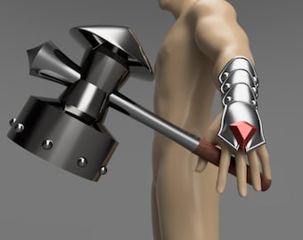 Megaton Hammer & Gauntlets Legend of Zelda inspired Armor STL / 3D Printable Files