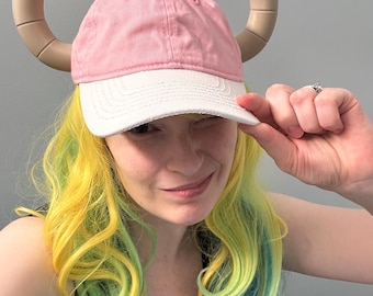 3D printed Lucoa quetzalcoatl from Dragon Maid Horns and Hat