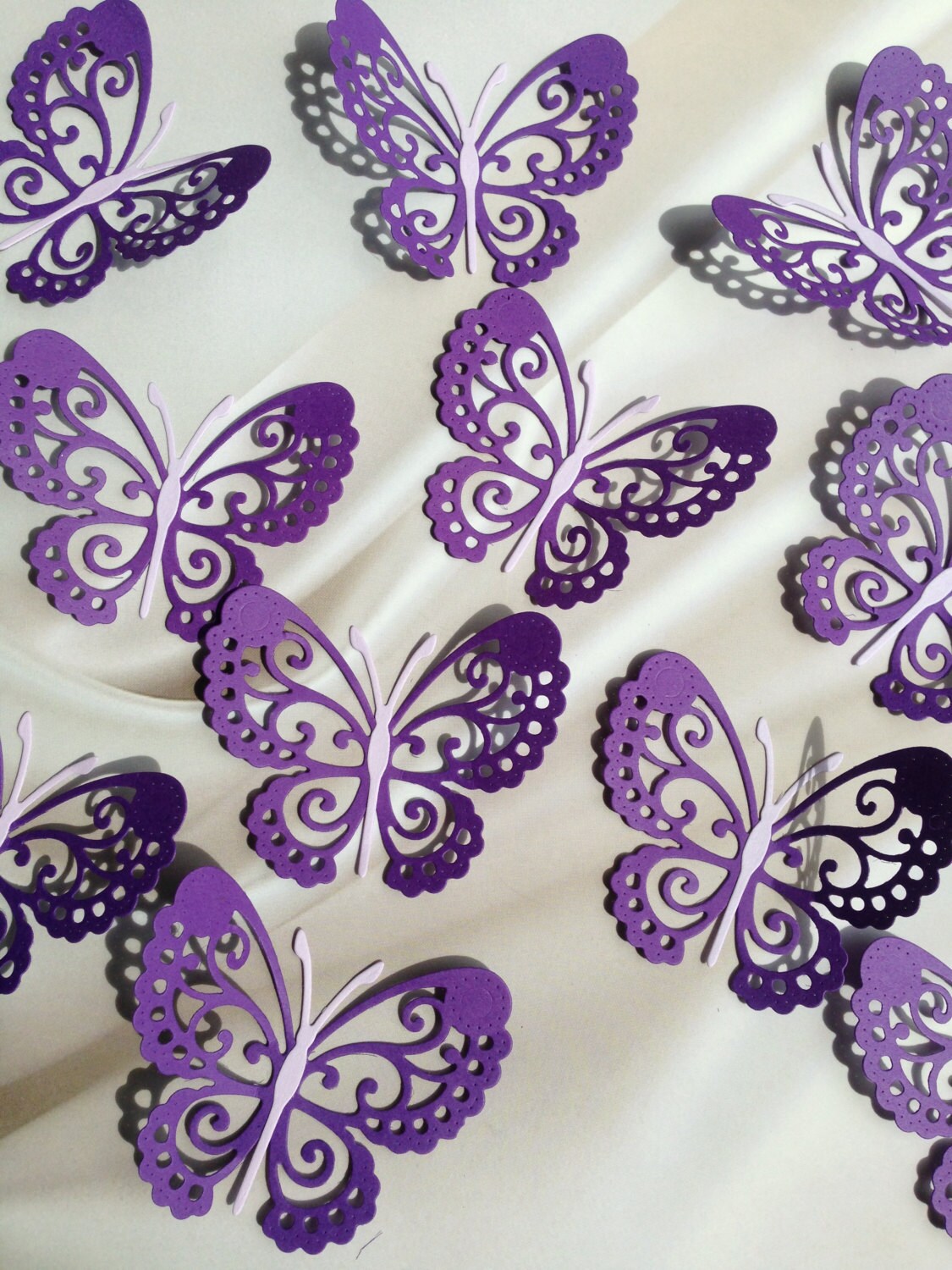 Set of 10 Purple butterfly Wall ArtFrame ArtDiy Etsy