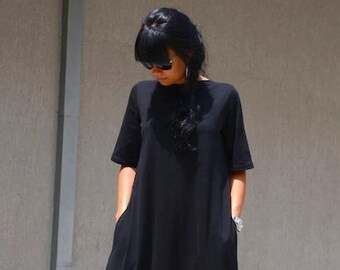 Hooded Cotton Harem Romper: Gothic Festival Slouchy Jumpsuit