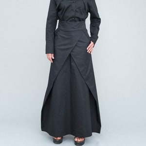 Cyberpunk Avant Garde Black Skirt K20061