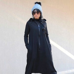 Oversize Low Crotch Woman Romper, Maxi Hooded Jumpsuit, Black Girls Harem Romper, Everyday Baggy Jumpsuit, Loose Overall for Ladies Jumpsuit