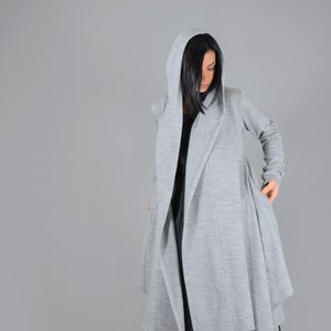 Long Hooded Cardigan Women, Cloak with Hood, Sweater Cardigan, Maxi Cardigan, Gothic Jacket