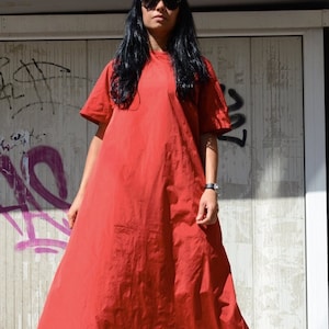 Rotes Maxi Kleid: Sommer Kaftan Kleid, Plus Size Abendkleid