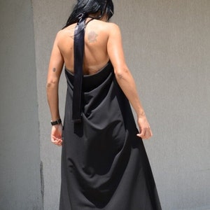 Maxi Backless Prom Dress, Floor Length Wedding Guest Dress by Kotyto Clothing