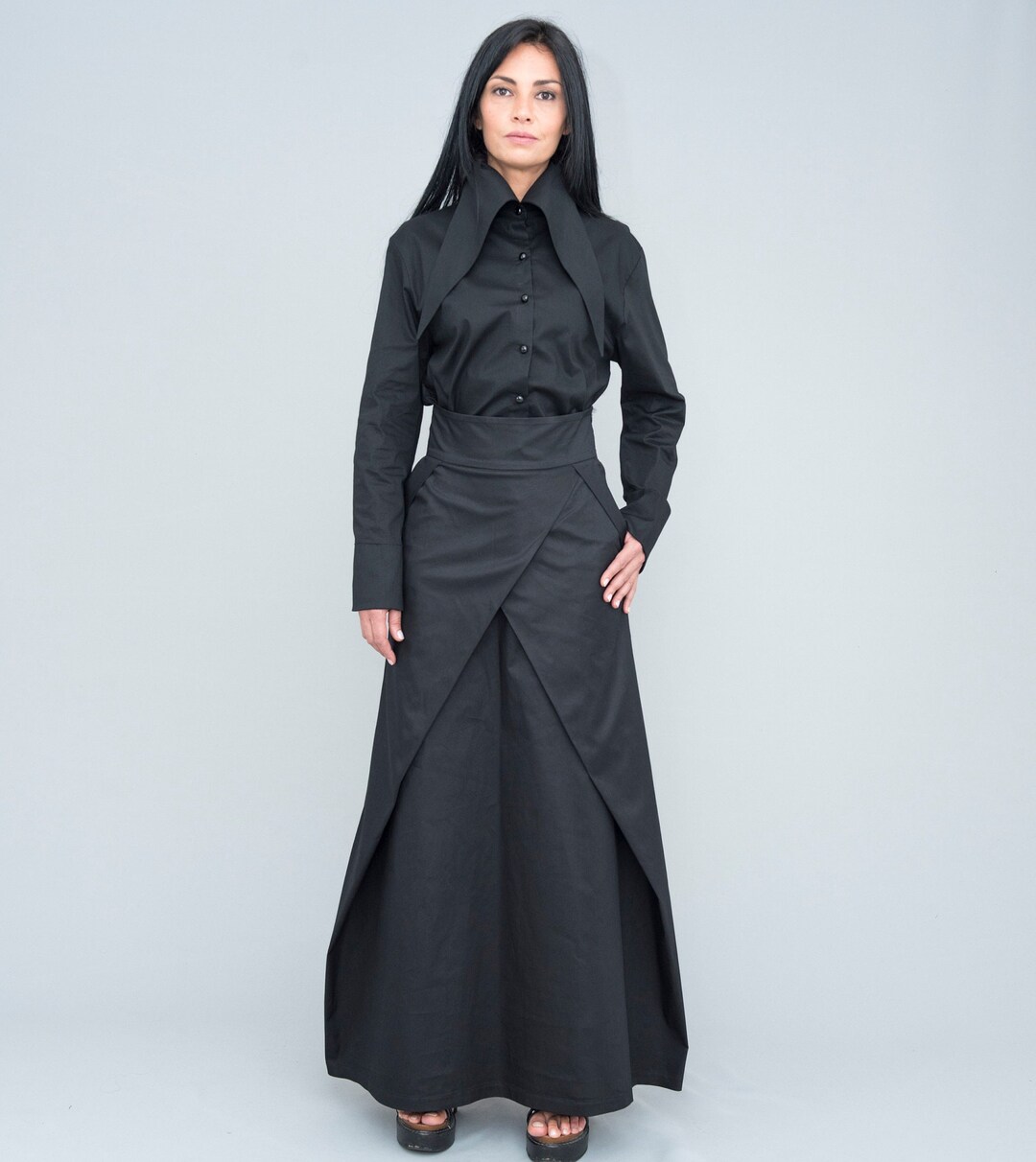 Exageratted collar shirt main image 1