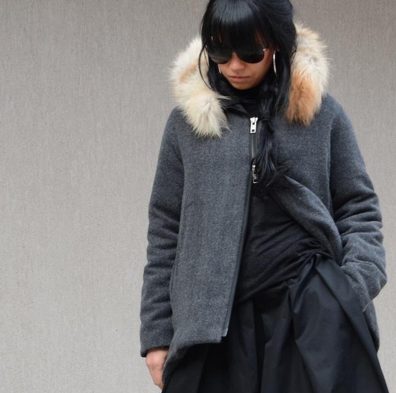 fox fur hoodie