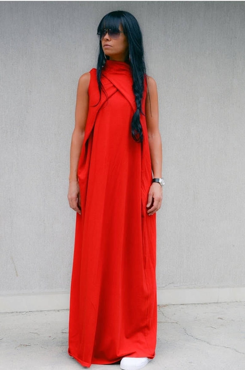 Maternity Soft Red Long Caftan Maxi Dress With Full Length - Etsy