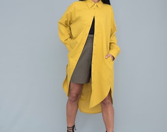 Linen Shirt Dress . Kotyto