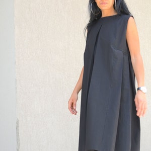 Maxi Pleated Maternity Dress, Sleeveless Loose Fitting Dress by Kotytostylelab Clothing image 2