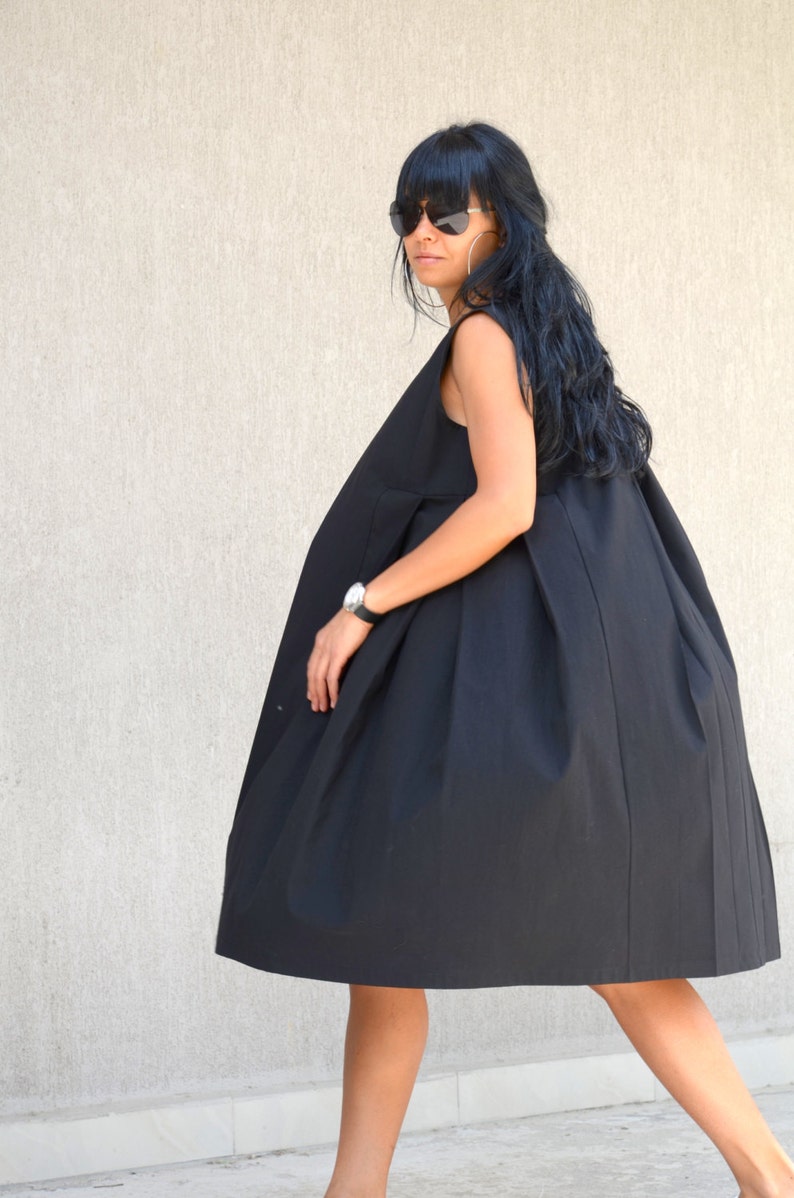 Maxi Pleated Maternity Dress, Sleeveless Loose Fitting Dress by Kotytostylelab Clothing image 1