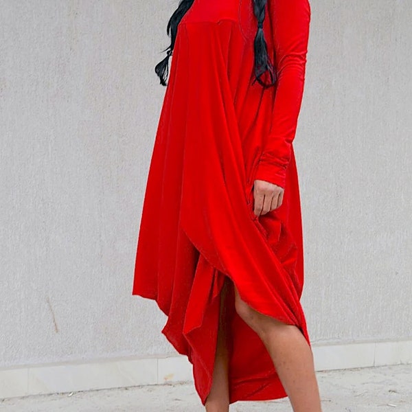 Avant Garde Women Dress , Plus Size Dress , Maxi Dress  by Kotyto on Etsy