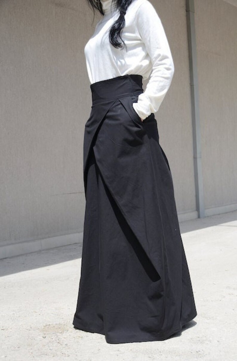 Modern High Waisted Skirt Loose Gothic Skirt Bohemian Cotton - Etsy